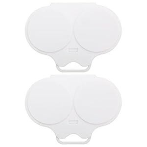 YARNOW 1 Paar Magnetron Ei Stroper Plastic Ei Fornuizen Ei Maker Gepocheerd Ei Steamer Keuken Gadget Wit
