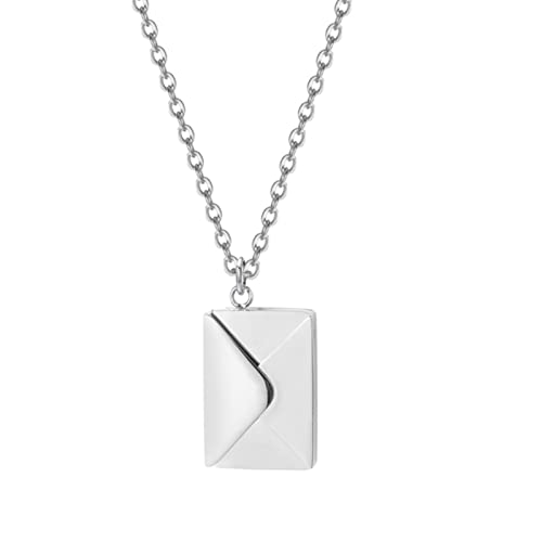 Collar con Colgante de sobre con Carta de Amor, joyería de Acero Inoxidable, confesión, te Amo para el día de San Valentín, día de la Madre Cover