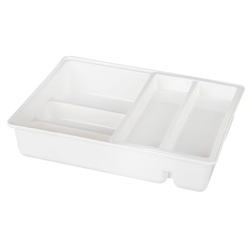 Joygoodta Organizador de cajones apilable, organizador de cajones apilable, bandeja deslizante de plástico de 2 niveles para electrodomésticos de cocina, cocina de varios niveles para gabin