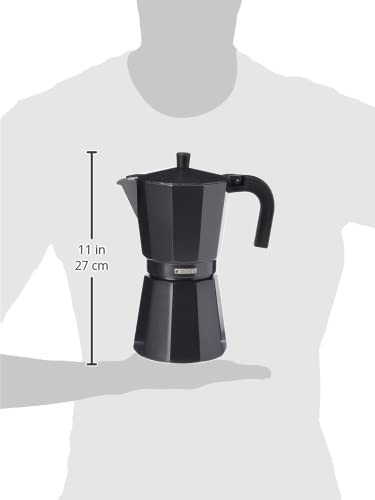 Monix Vitro Noir | Italienische Kaffeemaschine aus Aluminium 12 Tassen – Ansicht 2