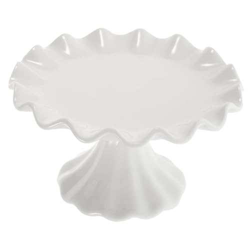 DOITOOL Alzata Torta Ceramica Ondulata per Dolci Frutta Snack Supporto Dessert Elegante per Casa e Feste
