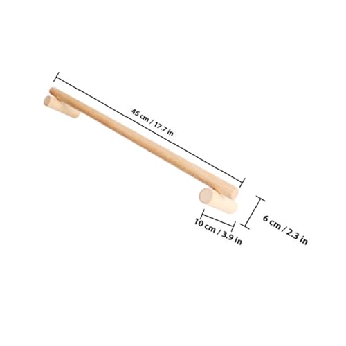 Porte-serviettes en bois de 45 cm Hohopeti support mural sans perçage - 3