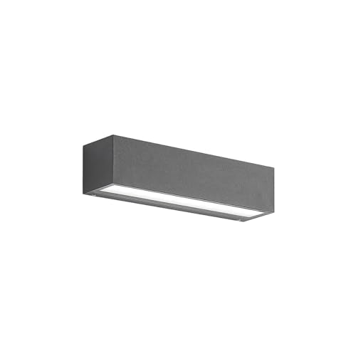 Lucande LED Wandleuchte außen Lengo (Modern) in Schwarz aus Aluminium (1 flammig,) - Außenwandleuchten Wandlampe Led Außenlampe Outdoor für Außenwand/Hauswand Haus Terrasse & Lucande LED Wandleuchte außen Lengo (Modern) in Schwarz aus Aluminium (1 flammig,) - Außenwandleuchten Wandlampe Led Außenlampe Outdoor für Außenwand/Hauswand Haus Terrasse &