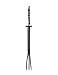 Minuteman International Rope Handle Single Tool, Fireplace Tongs, Standard 28-in, Black