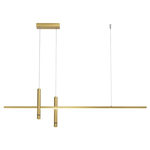 Lustre à bande métallique JOMBID plafonnier LED dimmable pour salle à manger