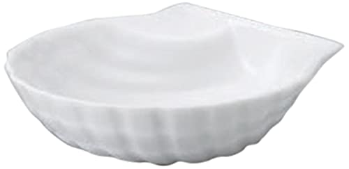 Set of 5, Western Tableware Accessories, White Shell Shaped Coquille (Medium) [4.5 inches (11.5 cm)], Western Tableware, Cafe, Restaurant, Coffee, Commercial Use, Hotel
