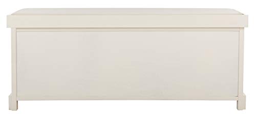 Safavieh American Homes Collection Lonan Grey and White Wicker Storage Bench