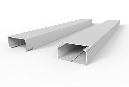 SCOS Smartcosat SCOSKK186 Goulotte de câble en PVC à Visser Blanc 1 m 1000 x 120 x 60 mm – Image 3