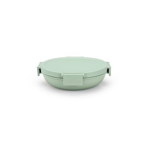 Brabantia Make & Take Lunch Bowl (Jade Green) 100% Leakproof, Convenient Flat Design, Microwave & Freezer Safe, Pasta, Noodles, Meal Prep Container