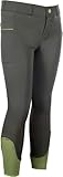 HKM Kinder Claire Silikon-Vollbesatz Reithose, Graugrün, 110/116