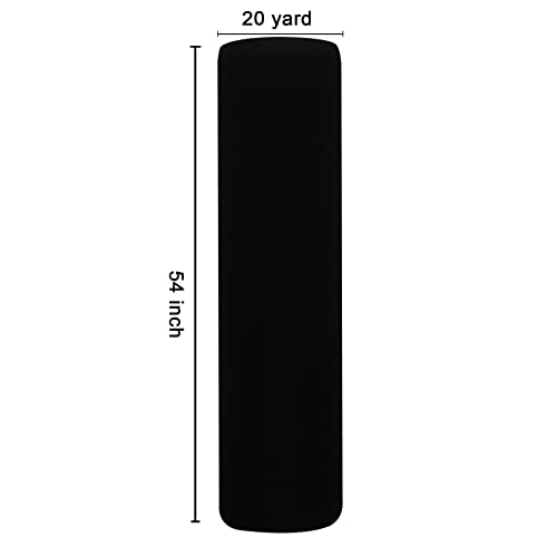 Image of IONTACH Black Tulle Fabric Rolls 54 Inch by 20 Yards Fabric Tulle Bolt for Wedding Halloween Decorations DIY Black Tutu Baby Shower Table Skirt Birthday Party Craft Supplies