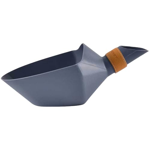 Vilom コーヒー生豆スクープ 大容量 コーヒー豆用 スクープ プラスチック製 ロースターズスペシャル カフェ用 食品用 スプーン ちりとり型 砂糖・小麦粉・アイスキューブ対応 焼き豆・生豆兼用 持久力抜群 キッチン便利アイテム (ダークグレー 容量 1