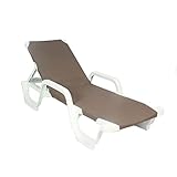 Estructura elaborada en polipropileno de alta densidad y protección contra los rayos UV. Dispone de 4 posiciones ajustables a tus preferencias de descanso, por tanto la puedes usar a modo de cama para camping.