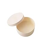 Ciieeo 18.8CM Unfinished Round Box DIY Round Unfinished Wooden Boxes Mini Round Wooden Box Storage Wooden Box for Jewelry Box Craft Kit for Kids Round Boxes