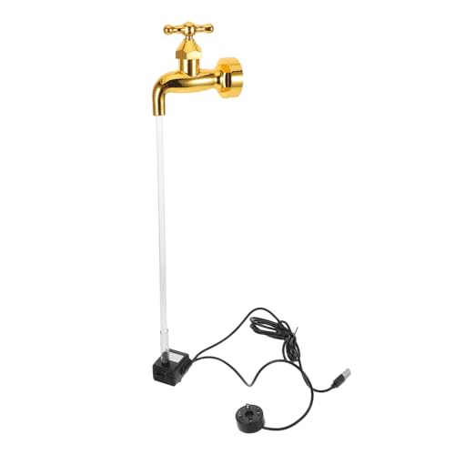 FUNOMOCYA Fuente de Agua Flotante con Grifo Invisible Decoración de Jardín y Estanque Fuente Ornamental con Lámpara y Bomba USB Efecto Flujo y Sonido Relajante para Exteriores