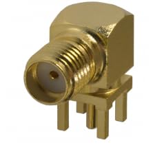 Pack of 2 132136 SMA Connector Jack, Female Socket 50 Ohms Through Hole, Right Angle Solder :RoHS