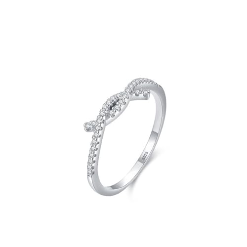 Bague alliance nœud en croix en argent, le cadeau parfait pour célébrer une femme