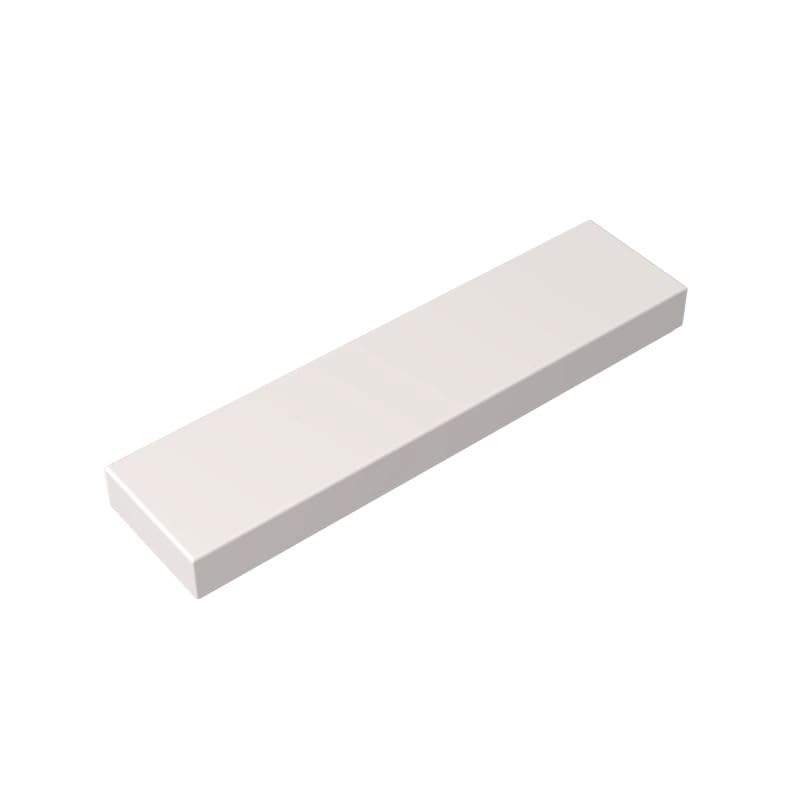 Gobricks 2431 Foundation Plate Tile 1x4 with Groove 50 Pieces GDS-563 Compatible with Lego Building Blocks Color:White — image 1