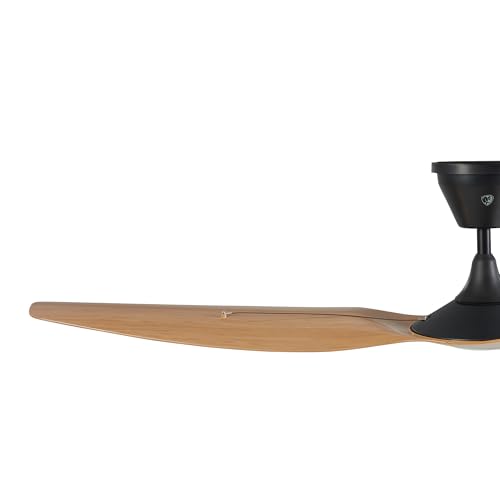 Image of Big Ass Fans Haiku Coastal 52 inch Smart Outdoor Ceiling Fan with Remote for Indoor & Covered Patio, Coastal-Rated, Corrosion-Resistant, Caramel /Black