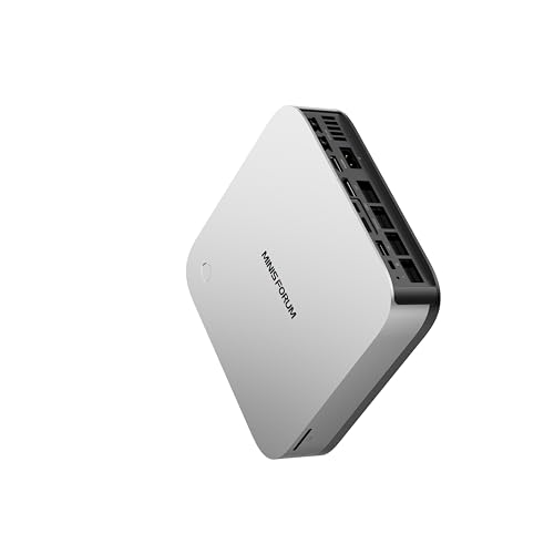 MINISFORUM AI X1 Pro Mini PC, processore AMD Ryzen AI 9 HX 370 a 12 core fino a 5,1 GHz, AMD Radeon 890M, 64 GB DDR5 / 1 TB SSD, HDMI/DP/USB4 x 2, WiFi 7, BT5.4, USB 3.2 x 2, 2.5G RJ45 x 2