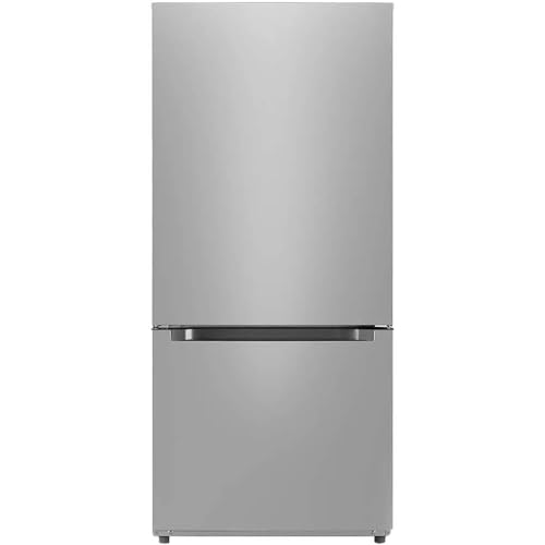 Image of Midea MRB19B7AST 18.7 Cu. Ft. Stainless Bottom Mount Freezer Refrigerator