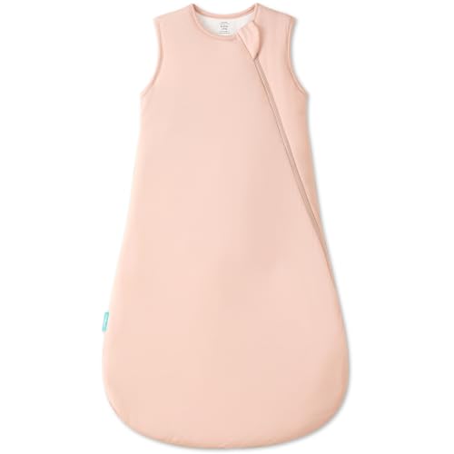 PurComfy Quilted Supersoft Sleep Sack, 2.5 TOG Premium Bamboo Viscose Warm Baby Sleeping Bag, Thick Babies Wearable Blanket Blush 0-3 Months