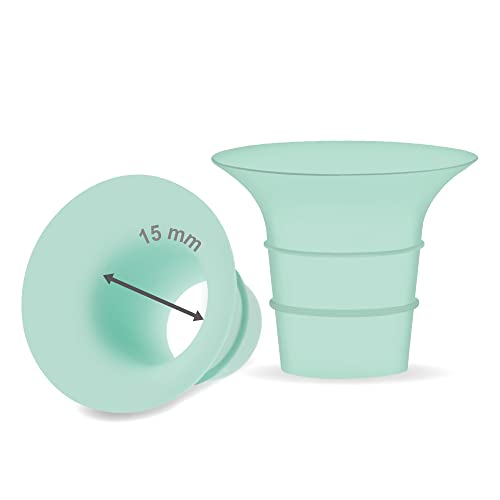 Image of Maymom Flange 15mm Insert Compatible with Medela/Spectra/Elvie/momcozy/tsrete/Willow/Motif Luna/Ameda MYA Breastpump 24mm Breast Shields. Reduce 24mm Niple Tunnel Down to 15mm