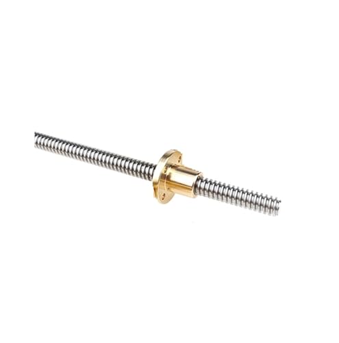 Metal Ball Screw nut T12 Lead Screw Pitch 2mm Lead 8mm Trapezoidal Screw 100mm-1500mm with Brass Nut(1050mm)