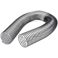 Black PVC Leaf Vacuum Collection Yard Hose (6 Inch ID x 8 Feet) | Clear .030 Wall