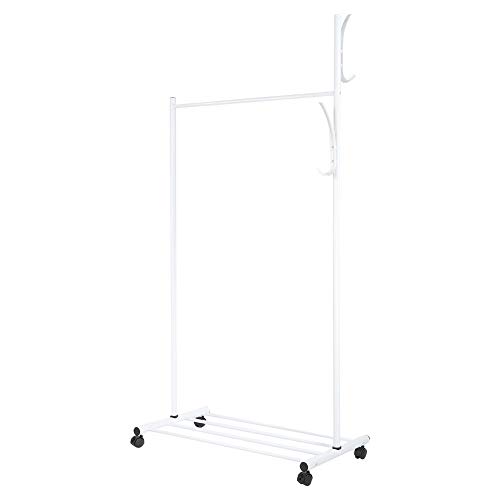Yyuoqafn Estante para colgar ropa, 3 en 1, multifuncional, de hierro, para colgar ropa, organizador de zapatos y soporte para sombreros