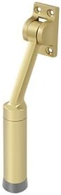 7 in. Heavy Duty Kickdown Holder Bright Brass - Solid Brass