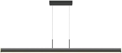 Lámparas Colgantes lineales Negras, luminaria de suspensión de Metal Ajustable, lámpara LED de 12W, luz de Techo Colgante de Aluminio