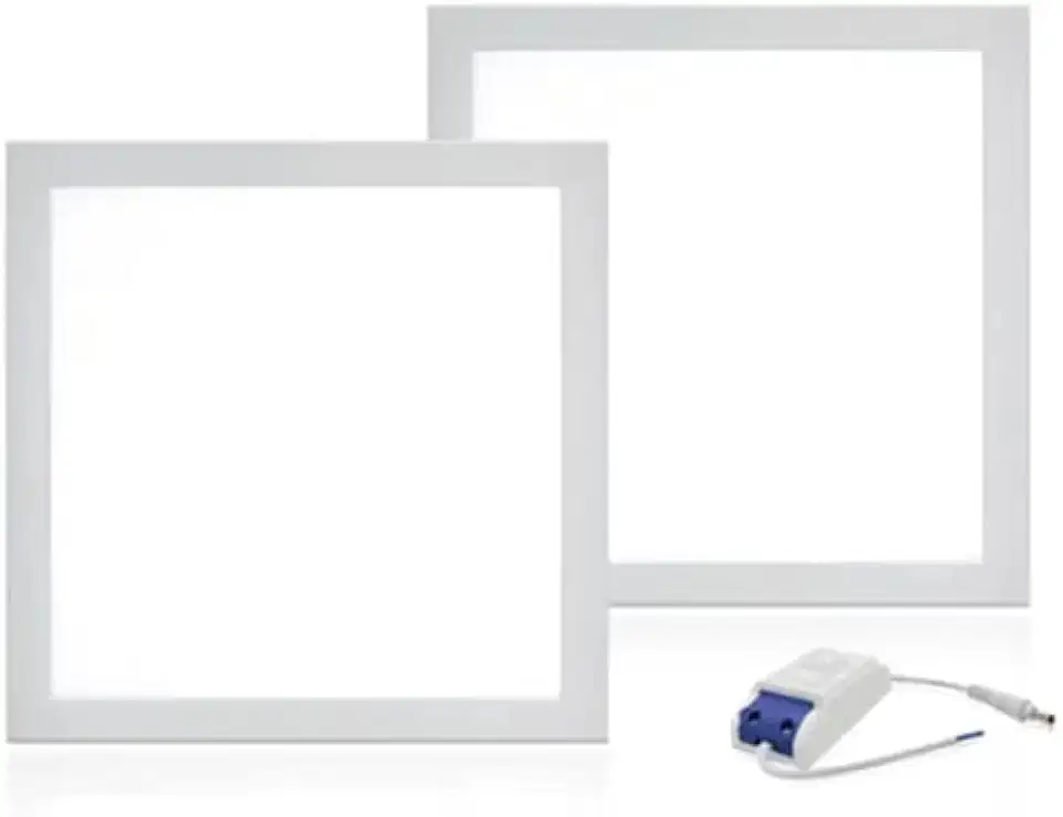 Kit 4 Luminária Painel Plafon Led 18w Teto Quadrada Embutir 4000K Luz Branco Neutro Iluminação Sala Quarto Teto Forro