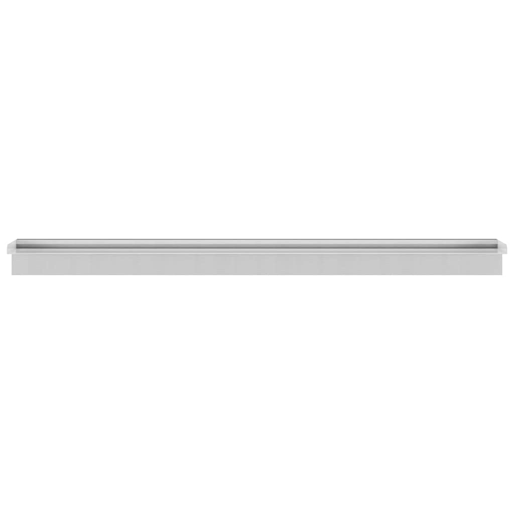 Cascata da piscina rettangolare in acciaio inox SS 304, 110 cm, decorazione da giardino con ampia uscita dell'acqua per terrazza, balcone, laghetto, cortile, atmosfera rilassante ed elegante