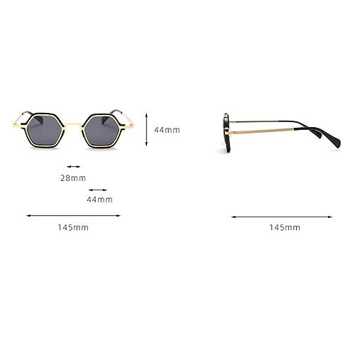 retro style polarized sunglasses for men uv400 polygon male punk ladies sun glasses vintage women metal hexagon2