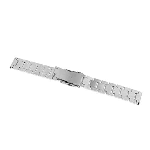 Image of Silver Stainless Steel Watch Band Strap Bracelet Double Clasp Links 20mm | Watches, Parts & Accessories | Wristwatch Bands