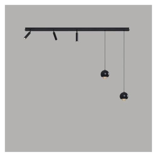 Lustre nordique moderne en bande noire pour une décoration épurée