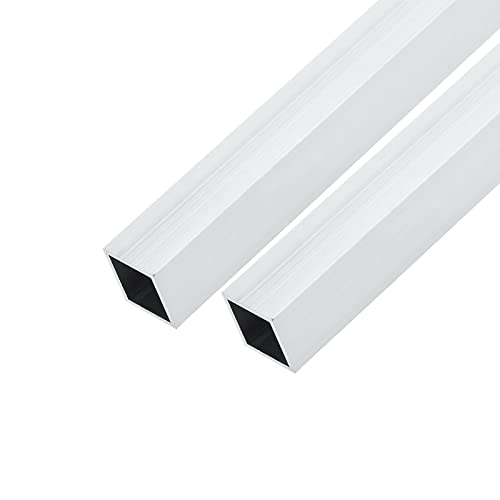 METALLIXITY Aluminio Cuadrado Tubo (25mm x 25mm x 2mm x 300mm) 2uds, 6063 Aluminio Tubos - para...