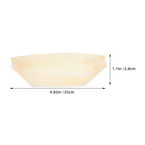 Platos desechables de madera forma barco 9 pulg x50 miniatura 6