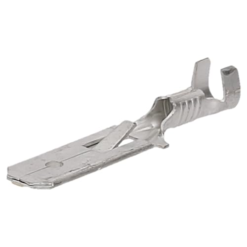 10 unidades AMP FASTIN-FASTON Conector plano 6,3 x 0,8 | Conector plano Crimp I Terminal de cable 0,8-2,1 mm²
