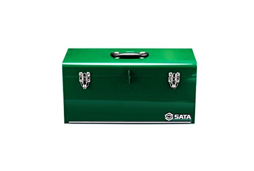 SATA ST95102SC 17 Inch Metal Tool Box Made from Heavy Gauge Sheet Steel, Green