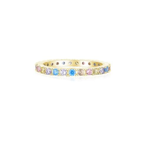 Alliance en argent 925 avec zircone cubique éclatante pour femme