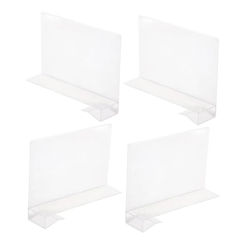 Beaupretty 4個 透明プラスチック製棚仕切り板 クローゼット用収納オーガナイザー 収納棚間仕切りで衣類や雑貨整理に 繰り返し使用可能で簡単