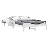 【Utilisations polyvalentes】 Idéal pour un usage intérieur, ce cadre de lit avec tables intégrées est parfait pour les chambres qui veulent maximiser l'espace sans sacrifier le style. Sa construction fine convient à ceux qui cherchent un look minimaliste tout en ayant un endroit fonctionnel pour garder leurs affaires proches. Facile à intégrer dans diverses décorations, c'est un ajout précieux pour ceux qui aiment l'esthétique autant que la praticité.