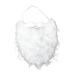 Zymoplas Babbo Natale con barba finta Decorazione per feste di Natale Vestire Scudo Puntelli ricci Giocattoli cosplay per prestazioni per adulti