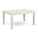 East West Furniture Wet-WHI-T Rectangular Dining Table with 18-Inch Butterfly Leaf, Linen White