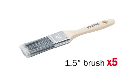 ProDec Decorator's Dozen 12 Piece Synthetic Paint Brush Set for a Smooth Finish Painting with Emulsion, Gloss, Satin Paints on Walls, Ceilings, Wood, Metal - 2x 1, 5x 1.5, 4x 2, 1x 3 inch 5 ProDec Decorator's Dozen 12 Piece Synthetic Paint Brush Set for a Smooth Finish Painting with Emulsion, Gloss, Satin Paints on Walls, Ceilings, Wood, Metal - 2x 1, 5x 1.5, 4x 2, 1x 3 inch - Image 5