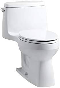 Kohler 3810-0 Santa Rosa Comfort Height Elongated 1.28 Gpf Toilet with Aquapiston Flush Technology And Left-Hand Trip Lever, White