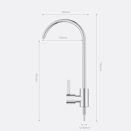 Robinet de cuisine unique en acier inoxydable résistant pour eau pure - 4