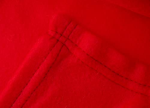 Coperta Matrimoniale in PILE in tinta unita rossa